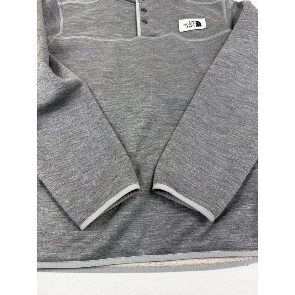 The North Face Men's Sherpa Patrol‎ 1/4 Snap Heavy Fleece Pullover Gray Size L